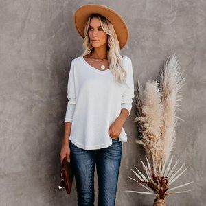 Between Us thermal knit top